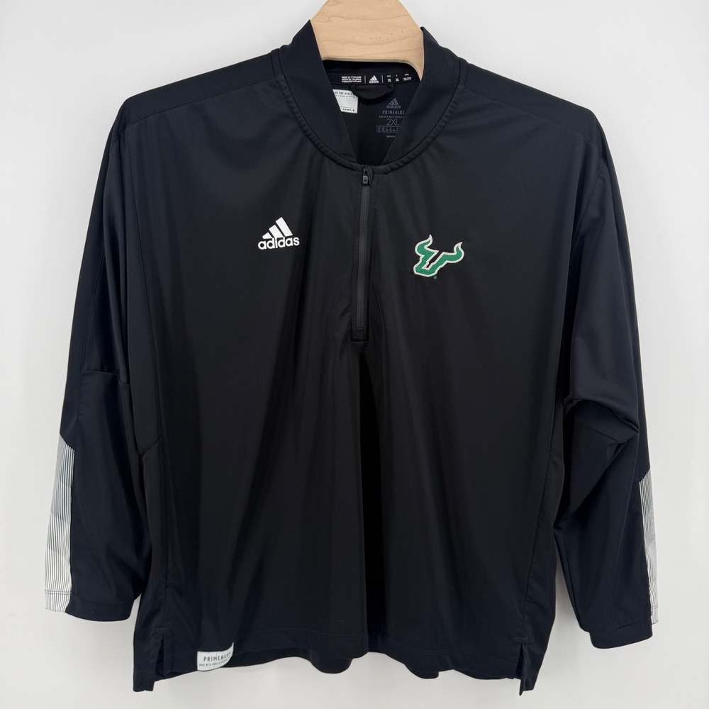 Adidas USF Bulls Sideline21 1/4 Zip Pullover Black Mens 2XL